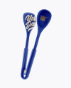 Matte World Cup Victory Spoons Mockup - Half Side View on Yellow Images