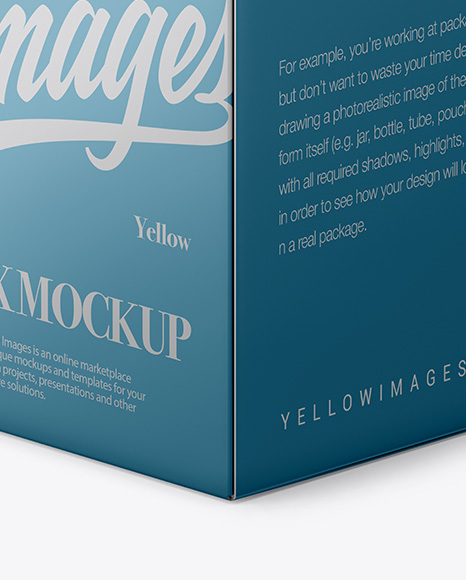 Download Metallic Box Mockup Halfside View High Angle Shot In Box Mockups On Yellow Images Object Mockups Yellowimages Mockups