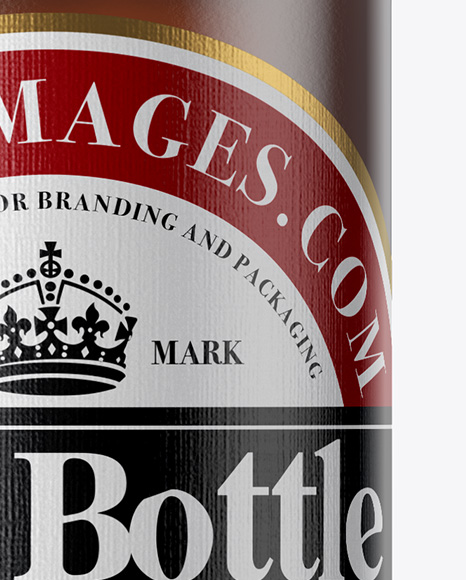 Amber Beer Bottle Mockup PSD #1