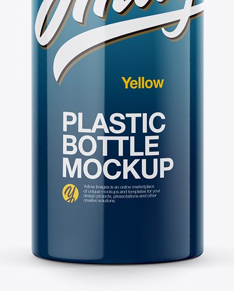 Glossy Plastic Bottle Mockup