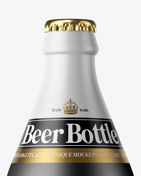 Ceramic Beer Bottle Mockup PSD #2