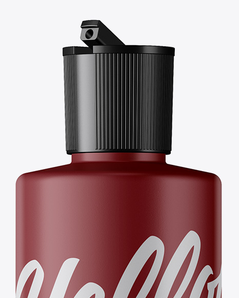 250ml PET Matte Cosmetic Bottle Mockup PSD #1