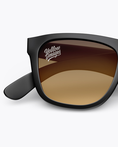 Sunglasses Mockup Front View In Object Mockups On Yellow Images Object Mockups