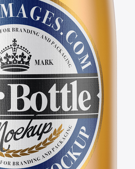 Clear Beer Bottle Mockup PSD #1