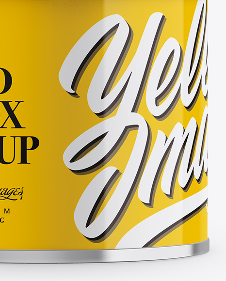 Glossy Tin Can Box Mockup PSD #1