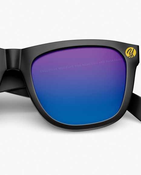 Download Sunglasses Mockup - Front view in Object Mockups on Yellow ...