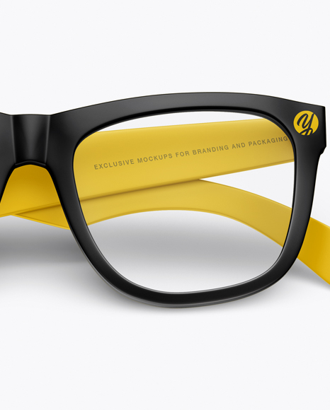 Download Transparent Glasses Mockup Front View In Object Mockups On Yellow Images Object Mockups PSD Mockup Templates