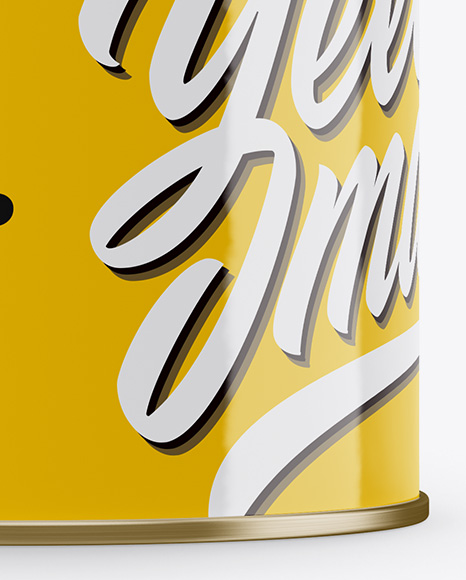 Glossy Round Tin Box Mockup PSD #1