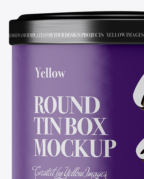 Matte Round Tin Box Mockup PSD #2