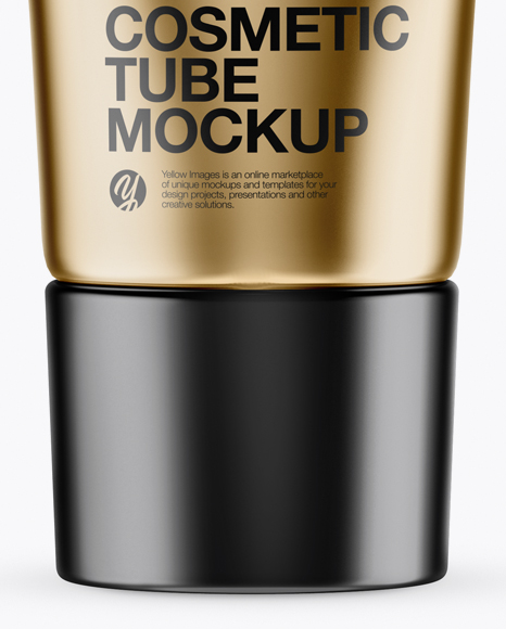 Download Matte Metallic Cosmetic Tube Mockup In Tube Mockups On Yellow Images Object Mockups PSD Mockup Templates