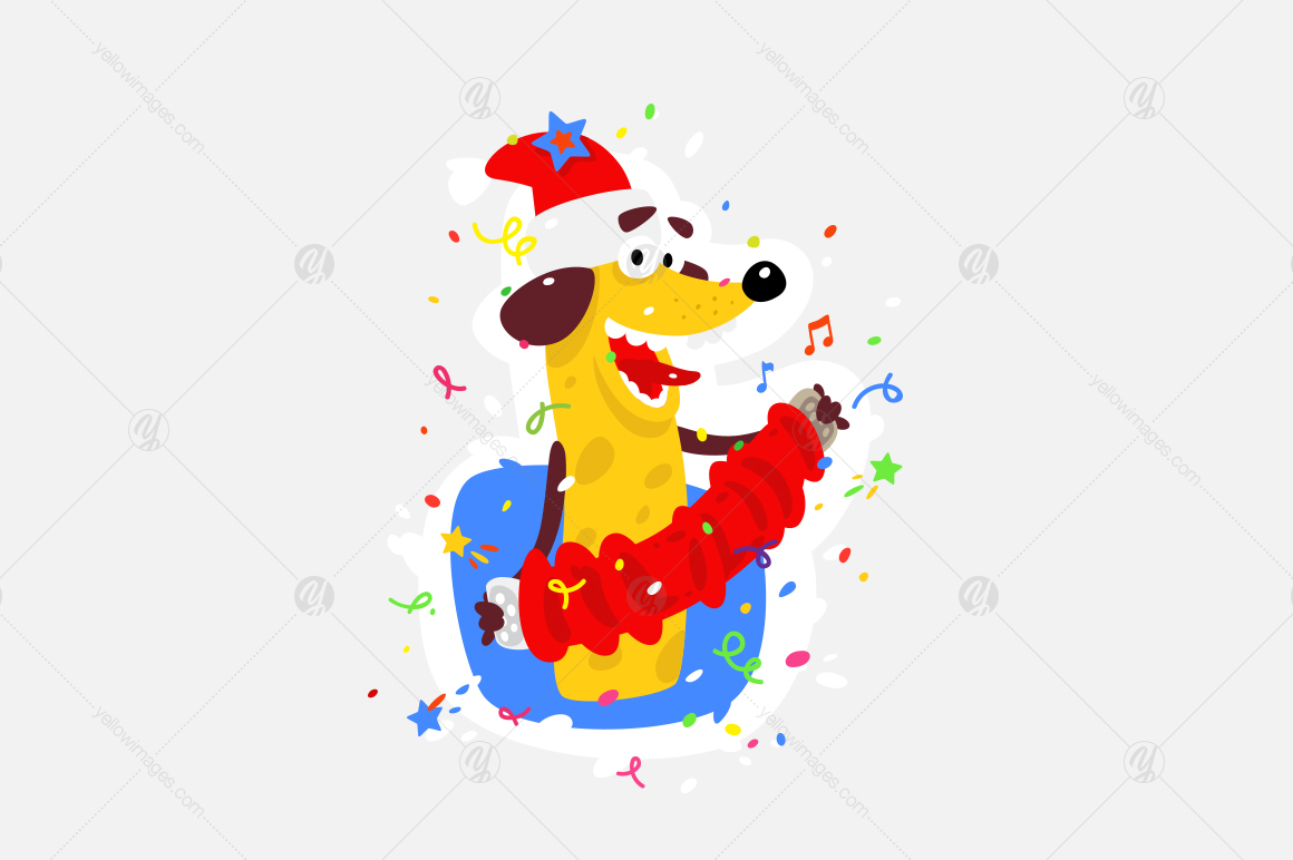 Download Free Incredible Set Of Characters For The Chinese New Year In Illustrations On Yellow Images Creative Store PSD Mockup Template