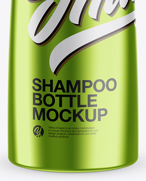 Download Metallic Shampoo Bottle Mockup High Angle Shot In Bottle Mockups On Yellow Images Object Mockups Yellowimages Mockups