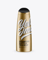 Matte Metallic Shampoo Bottle Mockup (High-Angle Shot)