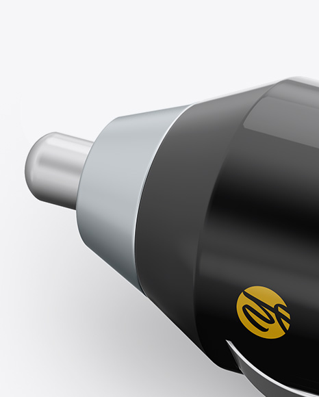 Glossy USB Car Charger Mockup   Half Side View PSD #2