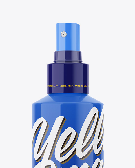 Glossy Cosmetic Sprayer Bottle Mockup PSD #1