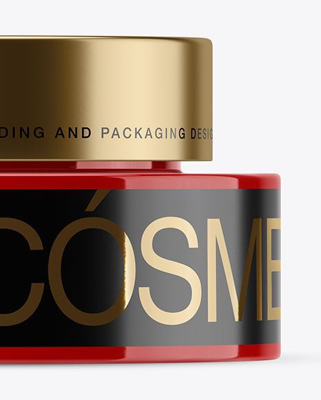 50ml Glossy Plastic Cosmetic Jar Mockup PSD #6