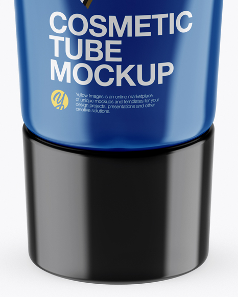 Download Glossy Cosmetic Tube Mockup High Angle Shot In Tube Mockups On Yellow Images Object Mockups Yellowimages Mockups