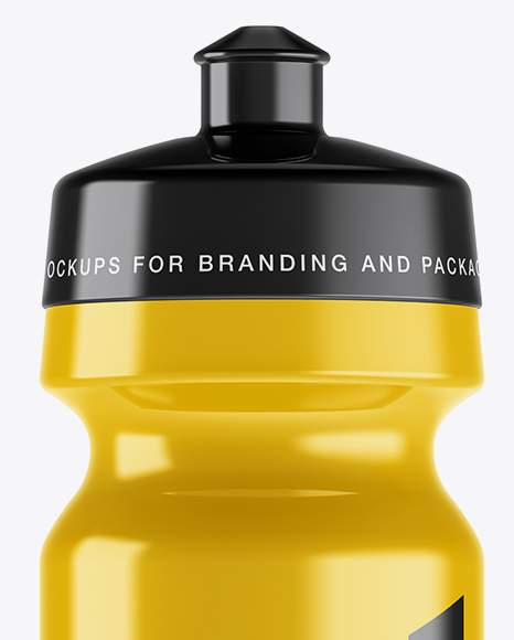 Download Glossy Sport Bottle Mockup in Bottle Mockups on Yellow Images Object Mockups