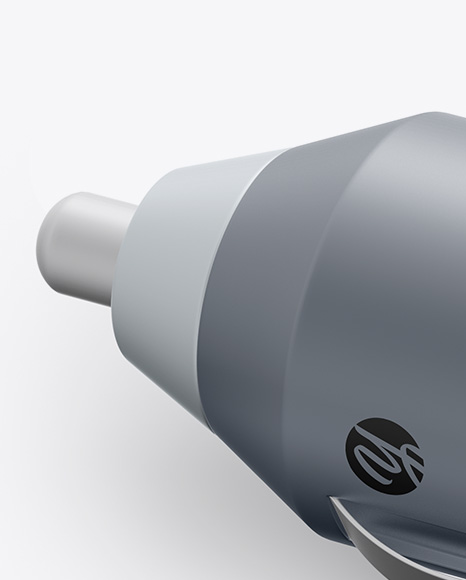 Matte Metallic USB Car Charger Mockup   Half Side View PSD #2