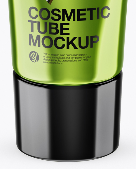 Download Metallic Cosmetic Tube Mockup High Angle Shot In Tube Mockups On Yellow Images Object Mockups Yellowimages Mockups