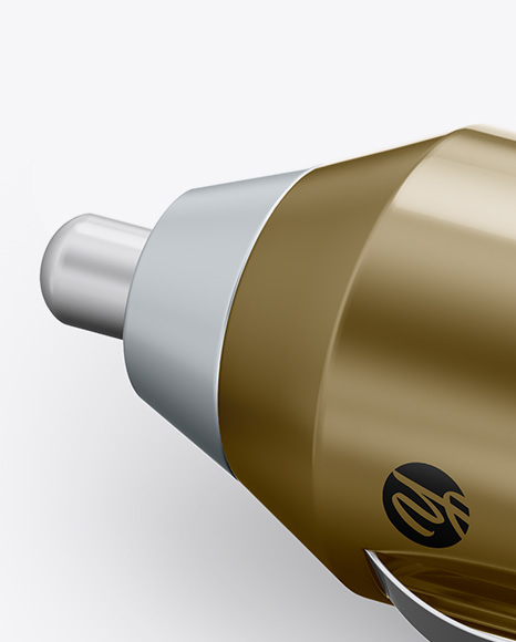 Metallic USB Car Charger Mockup   Half Side View PSD #2