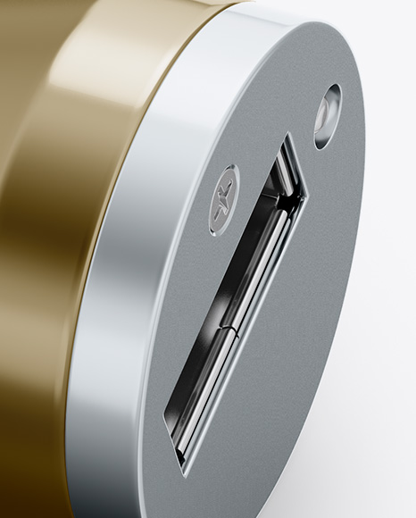 Metallic USB Car Charger Mockup   Half Side View PSD #6