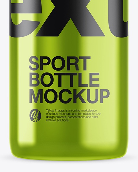 Download Metallic Sport Bottle Mockup in Bottle Mockups on Yellow ...