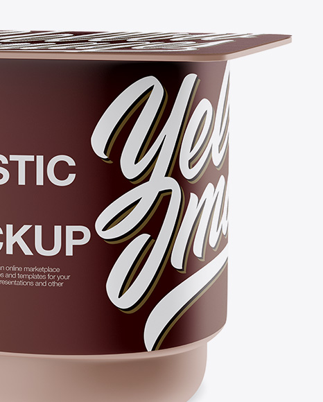 Download Matte Yogurt Cup Mockup Half Side View In Cup Bowl Mockups On Yellow Images Object Mockups Yellowimages Mockups