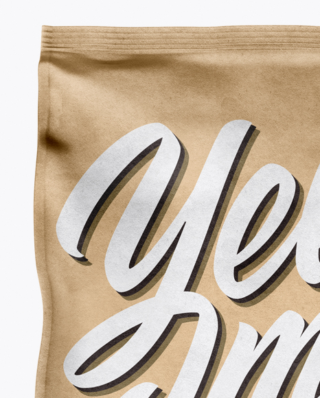 Download Kraft Paper Coffee Bag Mockup In Bag Sack Mockups On Yellow Images Object Mockups