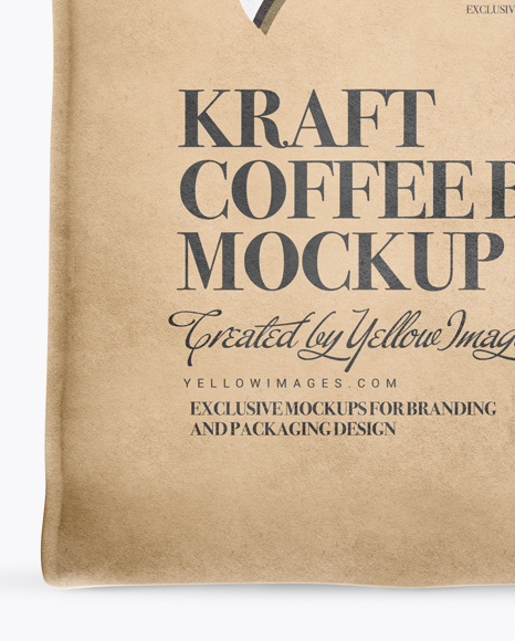 Download Kraft Paper Coffee Bag Mockup in Bag & Sack Mockups on ...