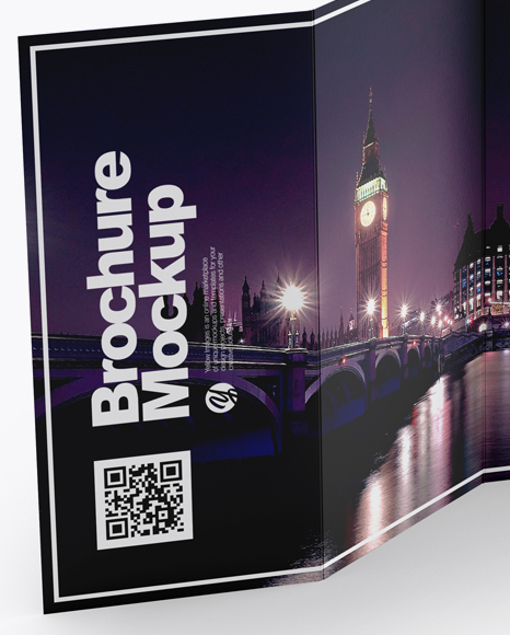 4xdl Brochure Mockup High Angle Shot In Stationery Mockups On Yellow Images Object Mockups