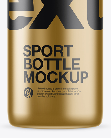 Matte Metallic Sport Bottle Mockup In Bottle Mockups On Yellow Images Object Mockups