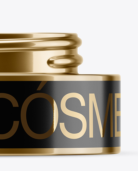 50ml Metallic Cosmetic Jar Mockup In Jar Mockups On Yellow Images Object Mockups