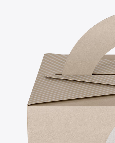 Kraft Box Mockup   Front View (High Angle Shot) PSD #2