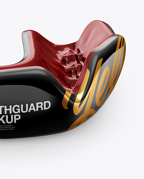 Mouthguard Mockup - Half Side View - Free Download Images High Quality