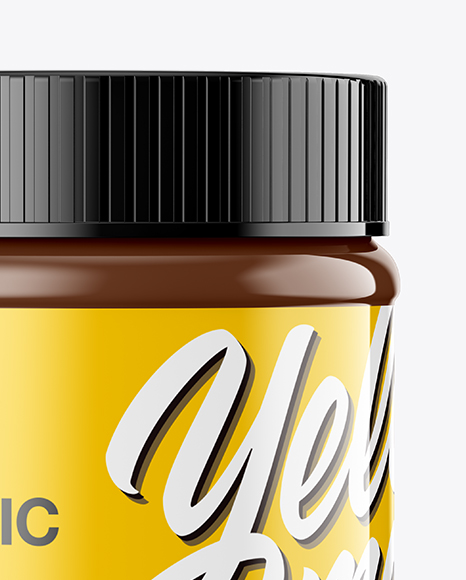 Glossy Plastic Jar Mockup PSD #2