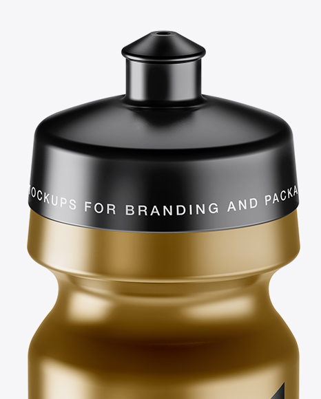 Matte Metallic Sport Bottle Mockup High Angle Shot In Bottle Mockups On Yellow Images Object Mockups