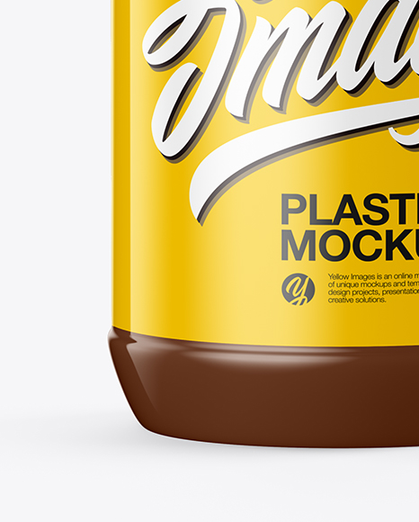 Glossy Plastic Jar Mockup PSD #1