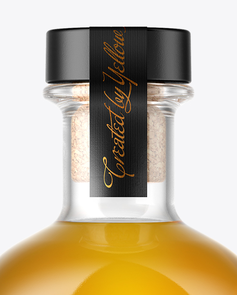 Single Malt Whisky Bottle with Wooden Cap Mockup PSD #6