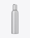 Matte Metallic Press-Cap Cosmetic Bottle Mockup on Yellow Images Object