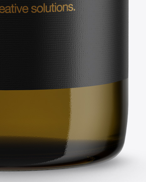 Green Glass Bottle Mockup PSD #1