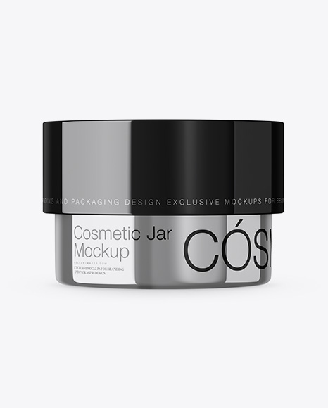 Metallic Cosmetic Jar Mockup PSD #4