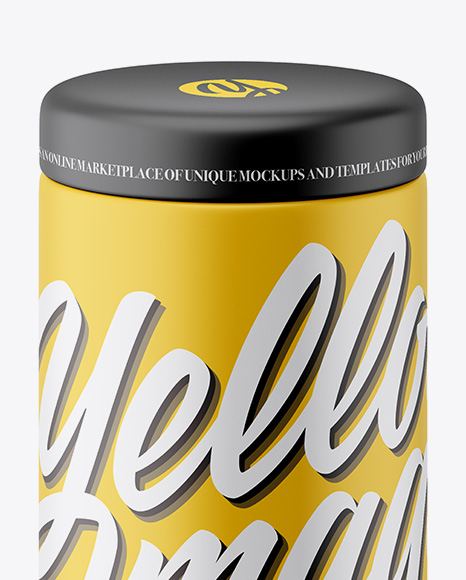 Matte Storage Jar Mockup   Front View (High Angle Shot) PSD #2