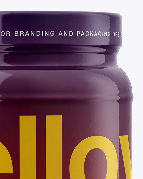 Plastic Jar in Shrink Sleeve Mockup PSD #2