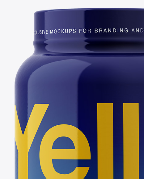 Plastic Jar in Shrink Sleeve Mockup PSD #2