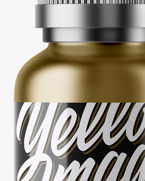 Download Glossy Metallic Dropper Bottle Psd Mockup Yellowimages