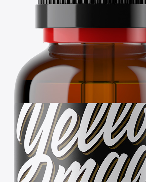 Amber Dropper Bottle Mockup PSD #6
