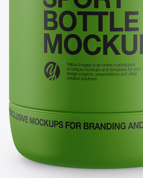 Download Matte Sport Bottle Mockup in Bottle Mockups on Yellow ...