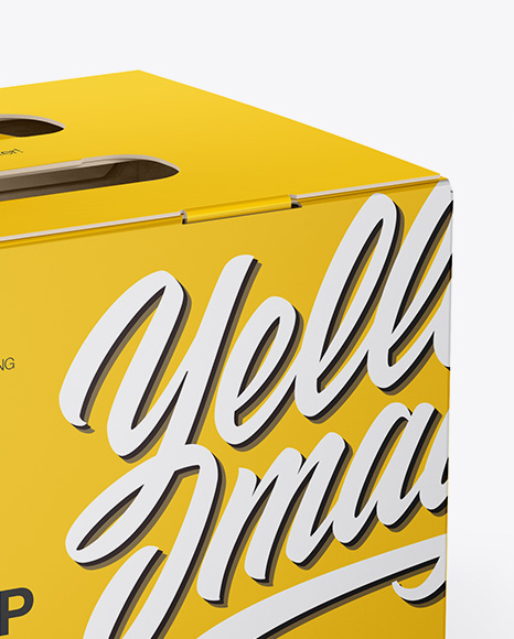 Matte Paper Box Mockup   Half Side View (High Angle Shot) PSD #1