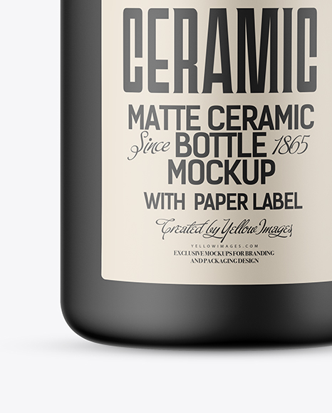 Download Matte Ceramic Bottle Mockup In Bottle Mockups On Yellow Images Object Mockups PSD Mockup Templates